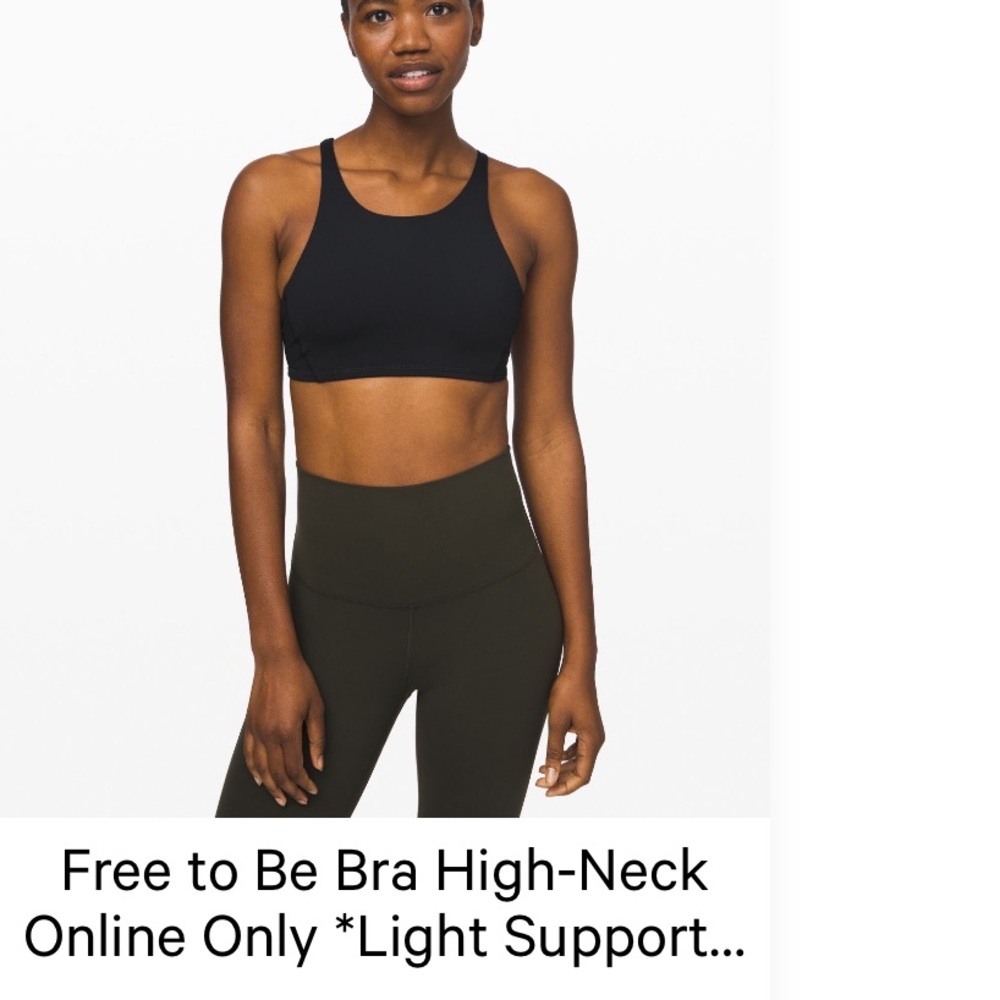 Black High-Neck Sports Bra